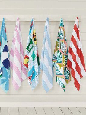 NWT Noble Excellence Summer Shop Collection Stamps Beach Towel